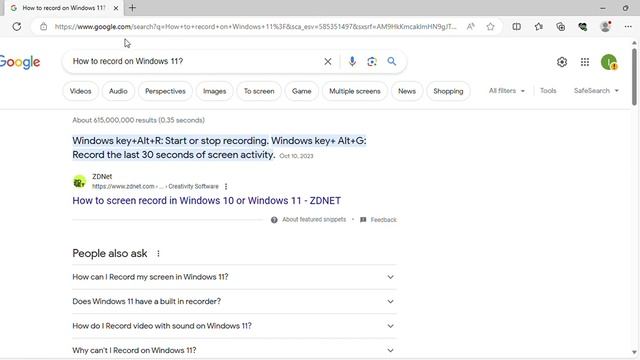 How to record on Windows 11 Google Search Profile 1 Microsoft Edge 2023 11 25 20 31 11 смотреть онлайн