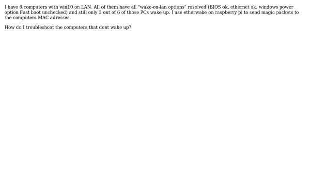 Unix & Linux: Wake on lan not working on some computers on LAN смотреть онлайн
