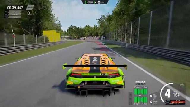 Assetto Corsa Competizione Game Play Keyboard | Huracan GT3 Evo Race at Monza | 2021 смотреть онлайн