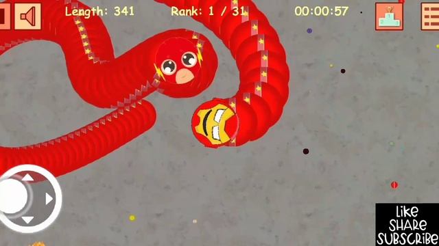 Worm Zone Crawl Super Heroes|Biggest Top Score #2 Zona Cacing Slitherio Gameplay смотреть онлайн