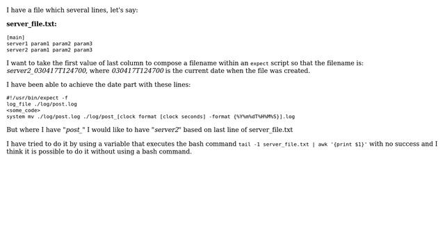 Unix & Linux: Compose filename inside expect script (2 Solutions!!) смотреть онлайн