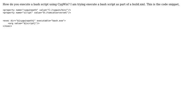 Unix & Linux: Execute bash script using CygWin смотреть онлайн