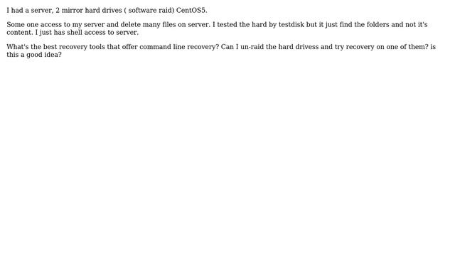 DevOps & SysAdmins: recovering deleted files on Centos ( Software Raid) смотреть онлайн