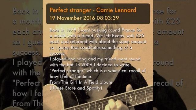 Perfect Stranger - Carrie Lennard from the Girl In A Field album (iTunes and Spotify) смотреть онлайн