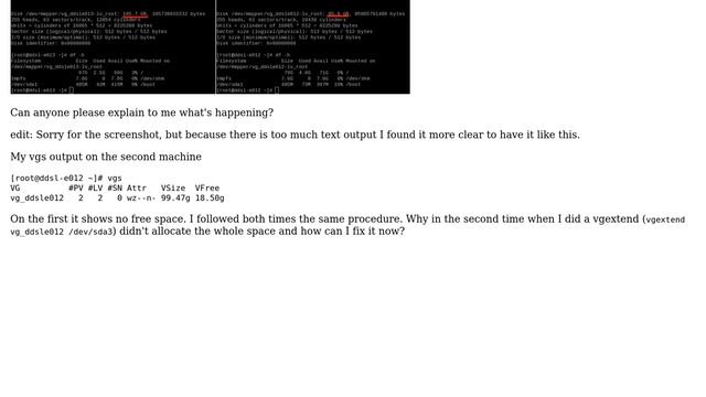 Unix & Linux: Innacurate lv_root size after extend смотреть онлайн