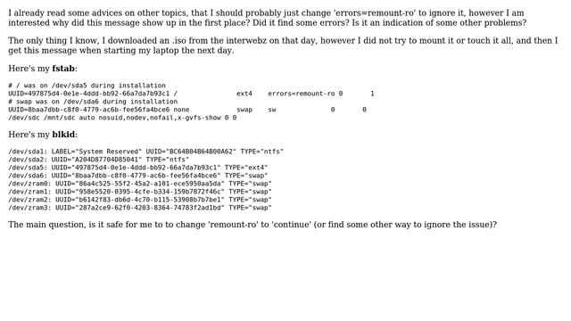 Unix & Linux: Press S to skip mount... why did it show up all of the sudden? смотреть онлайн