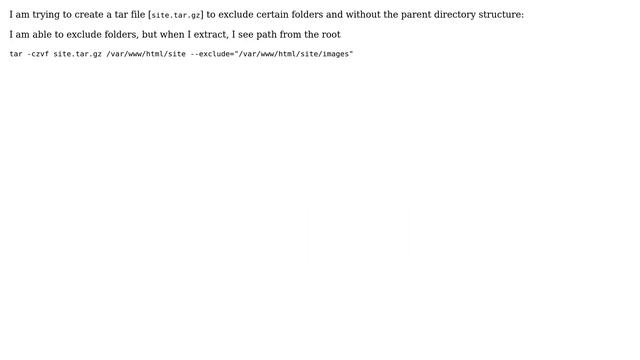 Tar without directory structure and exclude folders смотреть онлайн