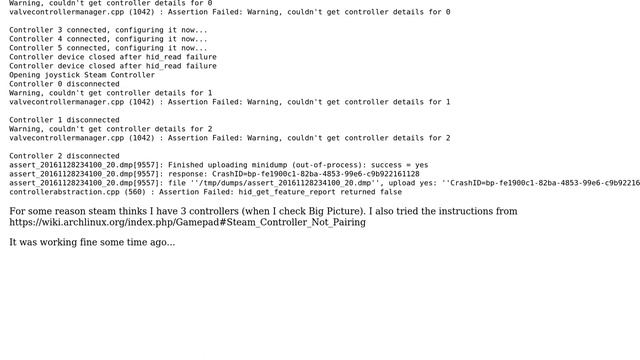 Steam Controller Stops Working (Arch Linux)