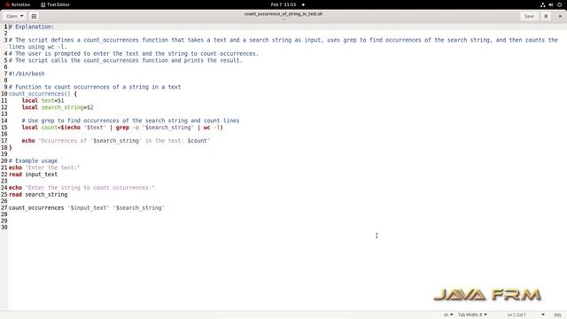 How to count occurrence of string in a text using linux shell script - bash script examples RHEL 9 смотреть онлайн