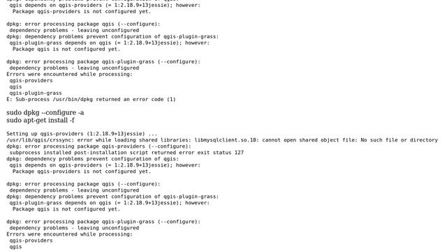 Ubuntu: Dependency issues when trying to install qgis python-qgis qgis-plugin-grass смотреть онлайн