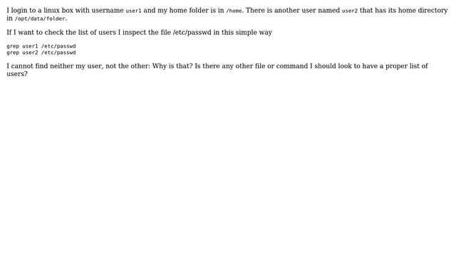 users not found in /etc/passwd смотреть онлайн