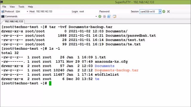 LE-15 - CentOS 7 - Files Archiving tar смотреть онлайн