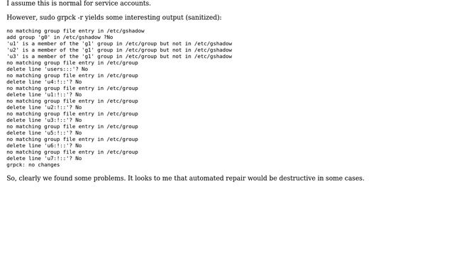passwd/shadow or group/gshadow mismatch? смотреть онлайн