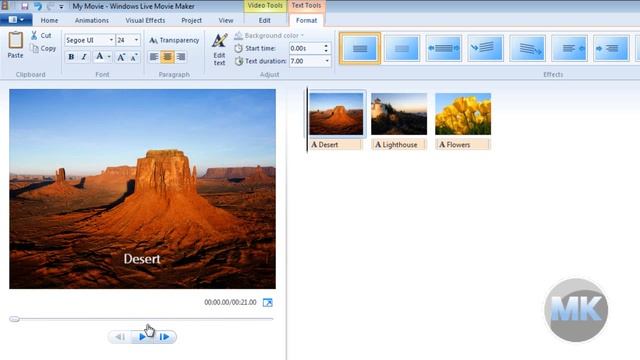 Windows Live Movie Maker 2011: Add Captions or Subtitle Text смотреть онлайн