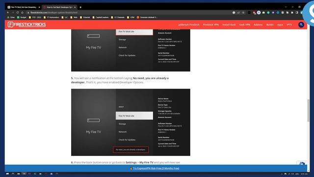 How to Enable Developer Options on Fire TV Stick (Tutorial) смотреть онлайн