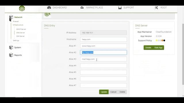 Clear Os : DNS Server