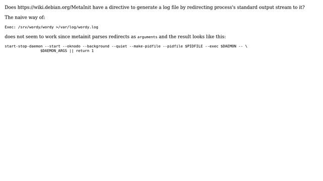 Unix & Linux: Does metainit have a directive to generate a log file? смотреть онлайн