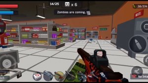 Part 7 Pixel combat zombie strike mod apk new version playing classic Level 9th Supermarket