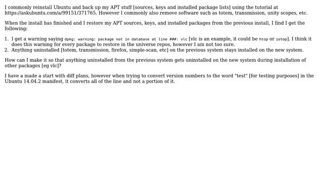 Unix & Linux: Backup and Restore list of installed packages and APT sources смотреть онлайн