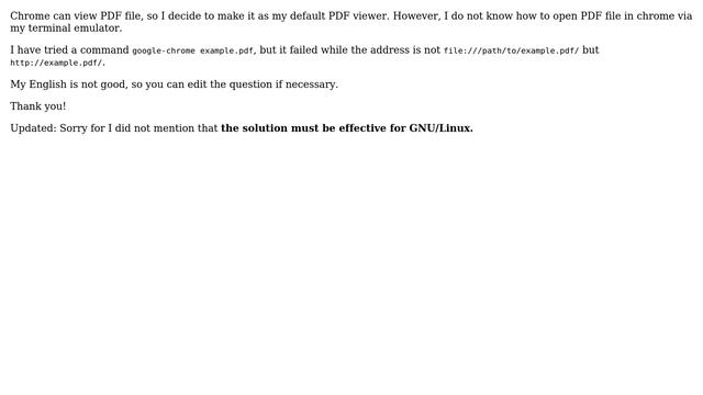 How to open PDF file in Chrome via command in Linux? смотреть онлайн
