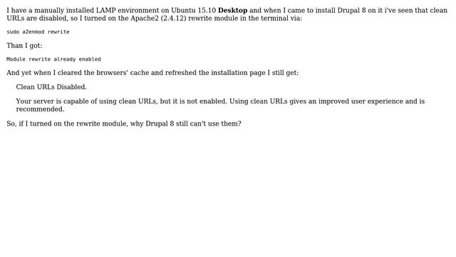 Drupal: Clean URLs disabled even though module-rewrite is on смотреть онлайн