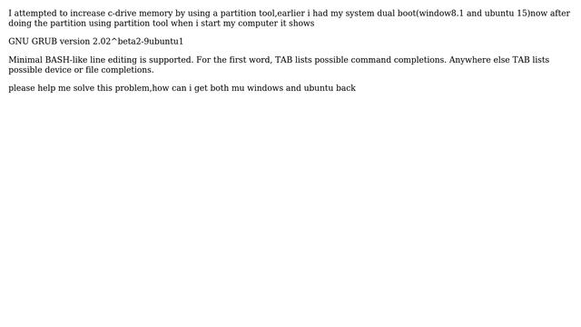 Unix & Linux: GNU grub error when i start my system after i edited partitions смотреть онлайн