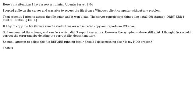 Linux, corrupted file, ran fsck, file still corrupted (2 Solutions!!) смотреть онлайн