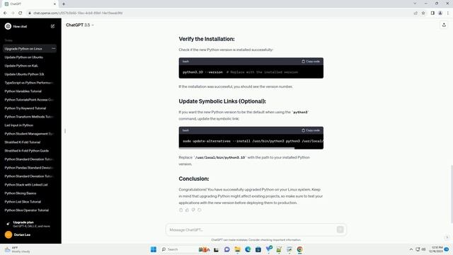 upgrade python version linux смотреть онлайн