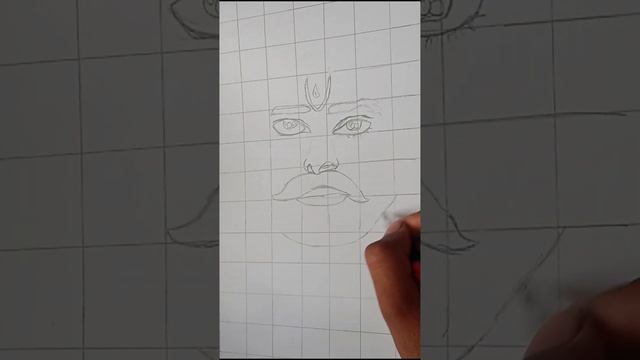 Adipurush drawing||Outline tutorial || Prabhas As Shree ram ||With grid method смотреть онлайн