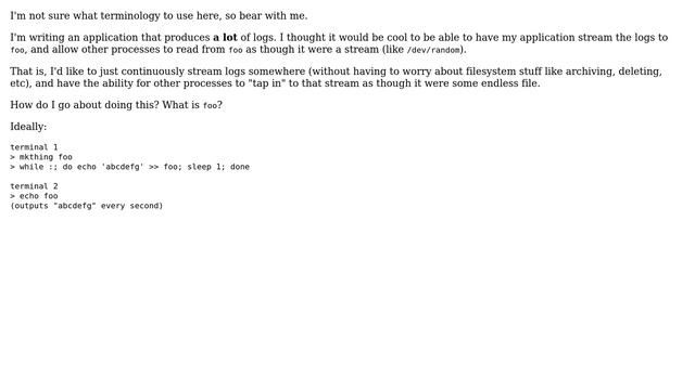 Unix & Linux: Is it possible to create a custom stream? смотреть онлайн