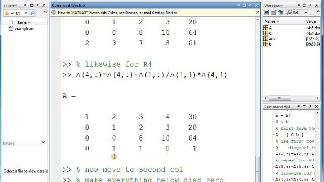 Gaussian Elimination in Matlab смотреть онлайн