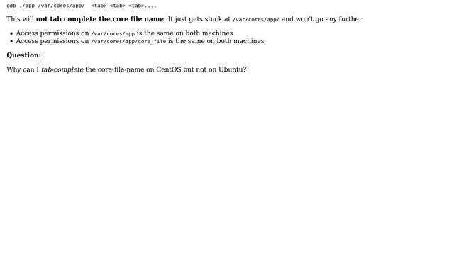 Unix & Linux: bash / gdb autocompletes core file on RedHat but not on Ubuntu (2 Solutions!!) смотреть онлайн