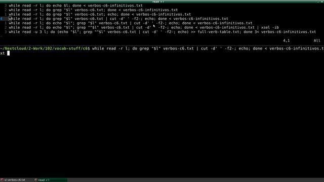 Using a Bash while read loop to sort Spanish verbs смотреть онлайн