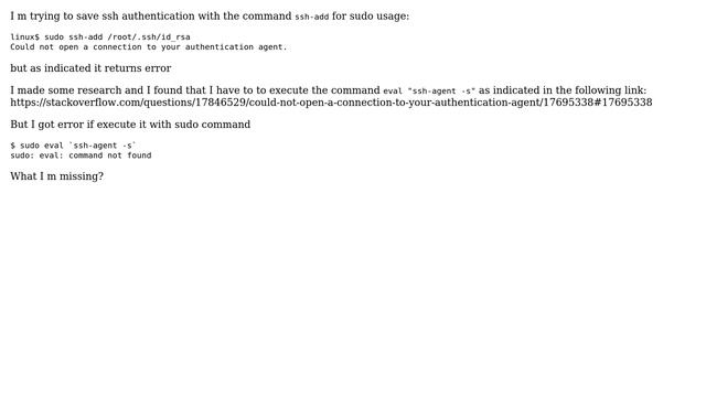 sudo ssh-add /root/.ssh/id_rsa return error смотреть онлайн