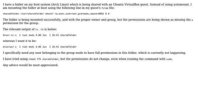 VirtualBox Guest Shared Folder Ignoring umask (2 Solutions!!) смотреть онлайн