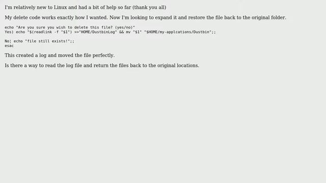 Ubuntu: mv file back to orginal folder in Linux смотреть онлайн