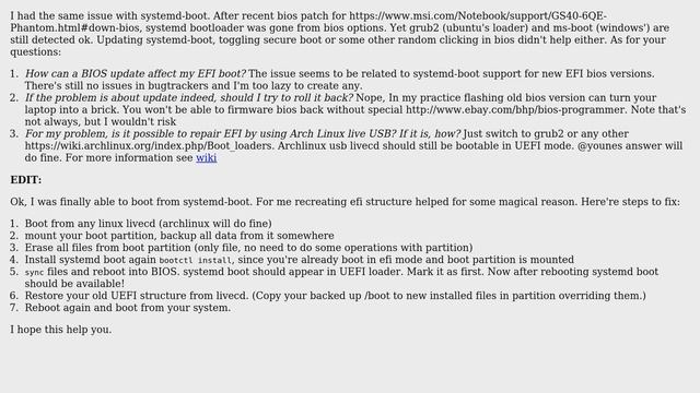 Unix & Linux: Linux boot loader is not detected after BIOS update (4 Solutions!!) смотреть онлайн
