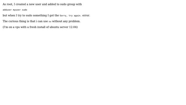 Ubuntu: Can't use sudo but only su (2 Solutions!!) смотреть онлайн