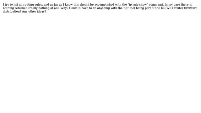 DevOps & SysAdmins: Command "ip rule show" not showing anything смотреть онлайн