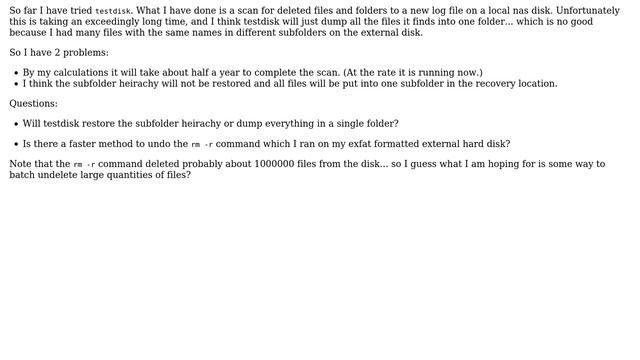 Undelete an "rm -r" on an exfat external hard disk device смотреть онлайн