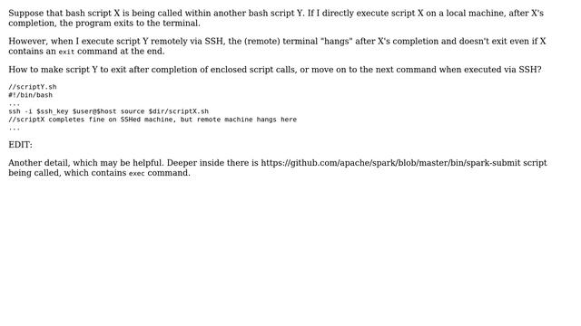 Unix & Linux: Exiting a script called from another script via SSH смотреть онлайн