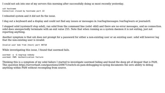 DevOps & SysAdmins: sshd fails to login user смотреть онлайн