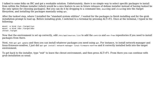 Unix & Linux: How to use apt to install specific packages from within Debian Installer? смотреть онлайн
