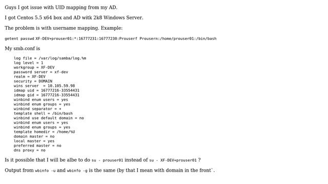DevOps & SysAdmins: Samba/winbind to AD - the userid mapping смотреть онлайн