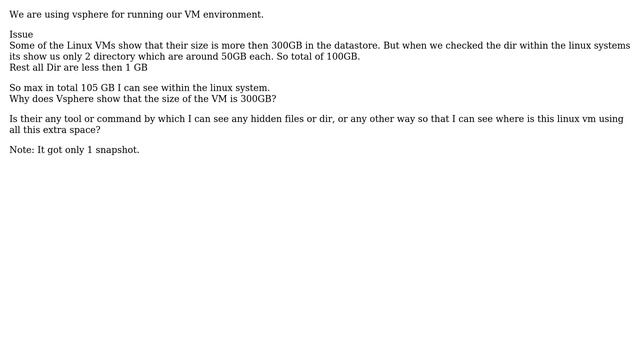 Linux VM Size show very high in vsphere смотреть онлайн