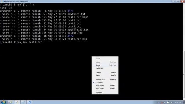 Linux Commands Basics Session5| Commands: cp rm mv file cmp| By Ramesh Gundlapalli смотреть онлайн