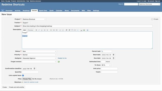 Redmine Shortcuts смотреть онлайн