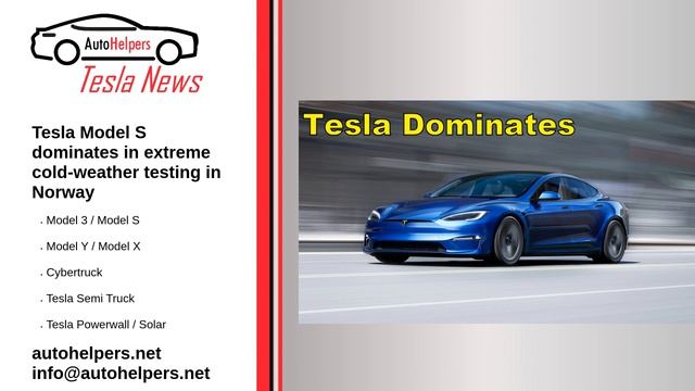 Tesla Dominates In Extreme Cold Weather Testing In Norway