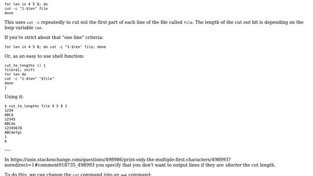 Unix & Linux: Print only the multiple first characters (3 Solutions!!) смотреть онлайн