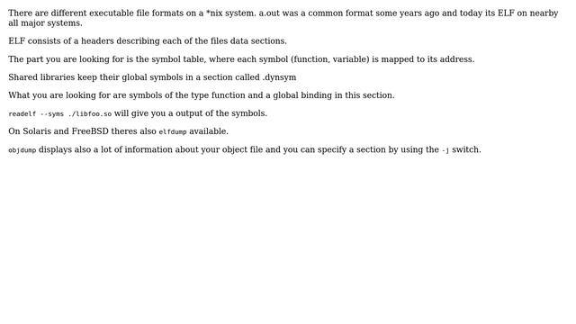 Unix & Linux: Get a list of the functions in a shared library? (2 Solutions!!) смотреть онлайн